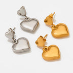 18K Gold Plated Chunky Heart Earring Tarnish Free Stainless Steel Earring Women Jewelry My Store