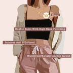 18K Gold Plated Stainless Steel Cuban Chain Jewelry Gift Daisy Flower Pendants Choker Necklace for Women My Store