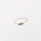 Ins Hot High End 18K Gold Plated Dainty Glass Rings for Women Trendy Jewelry My Store