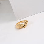 18K Gold Plated Stainless Steel Frog Rings Frog Shape Design Waterproof High Polished Hip Hop Rings for Women My Store