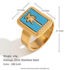 Spring 2024 Fashion Colorful Enamel Coco Pendant Necklace Gold Plated Tarot Necklace Stainless Steel Jewelry My Store