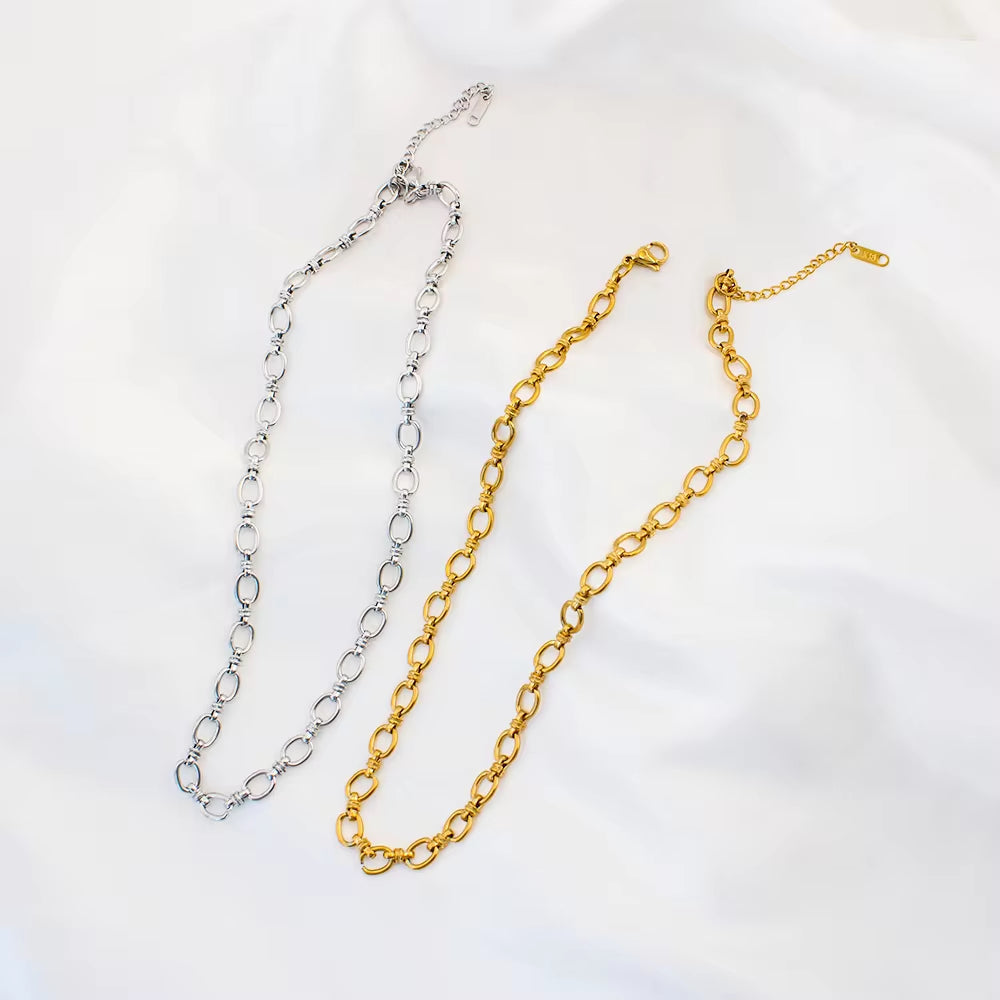 Waterproof Adjustable O-Link Chain Bangles 18K Gold Plated Stainless Steel Lobster Clasp Bracelet My Store