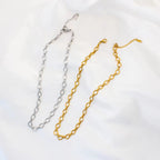 Waterproof Adjustable O-Link Chain Bangles 18K Gold Plated Stainless Steel Lobster Clasp Bracelet My Store