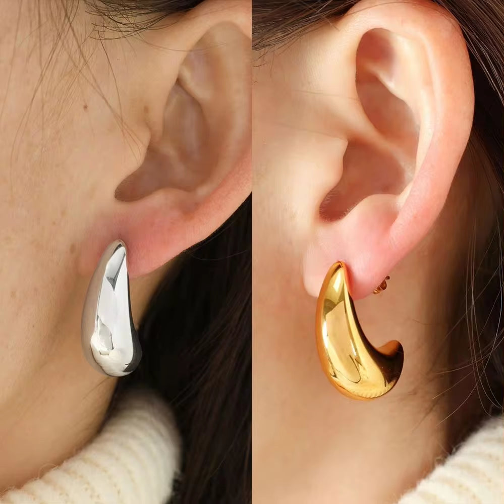 JEWELRY EH284 Factory Hot Sale Stainless Steel Earrings Premium Earrings 18 Gold Moon Earrings My Store