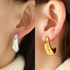 JEWELRY EH284 Factory Hot Sale Stainless Steel Earrings Premium Earrings 18 Gold Moon Earrings My Store