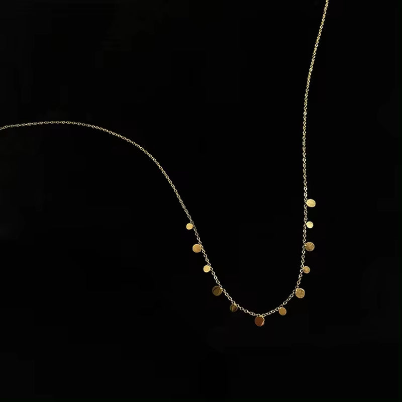 Waterproof 18K Gold Plated Stainless Steel Waterdrop Statement Stackage Necklace Link Chain Block Square Necklace for Women My Store