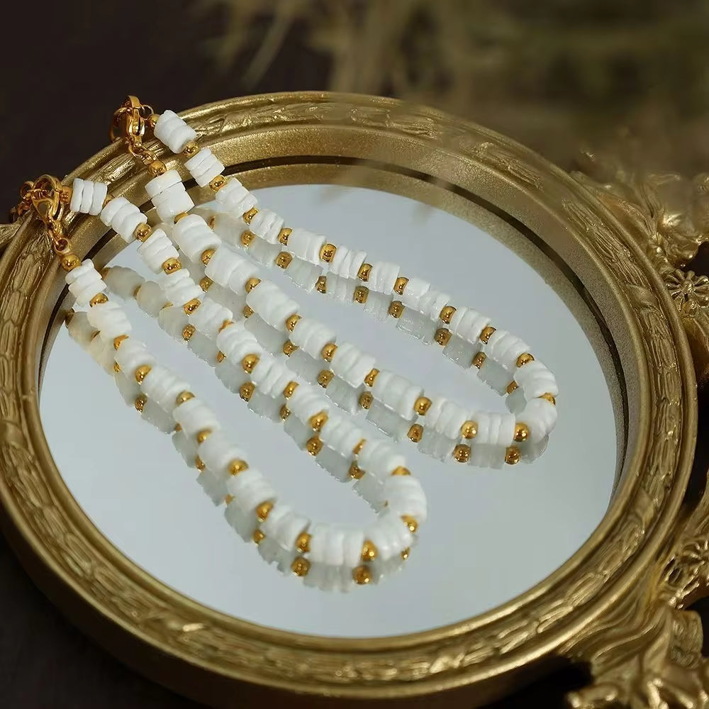 JEWELRY SL07 Natural White Shell Stainless Steel Bracelet White Shell Mother of Pearl Bracelet Fashion Bracelet Jewelry My Store