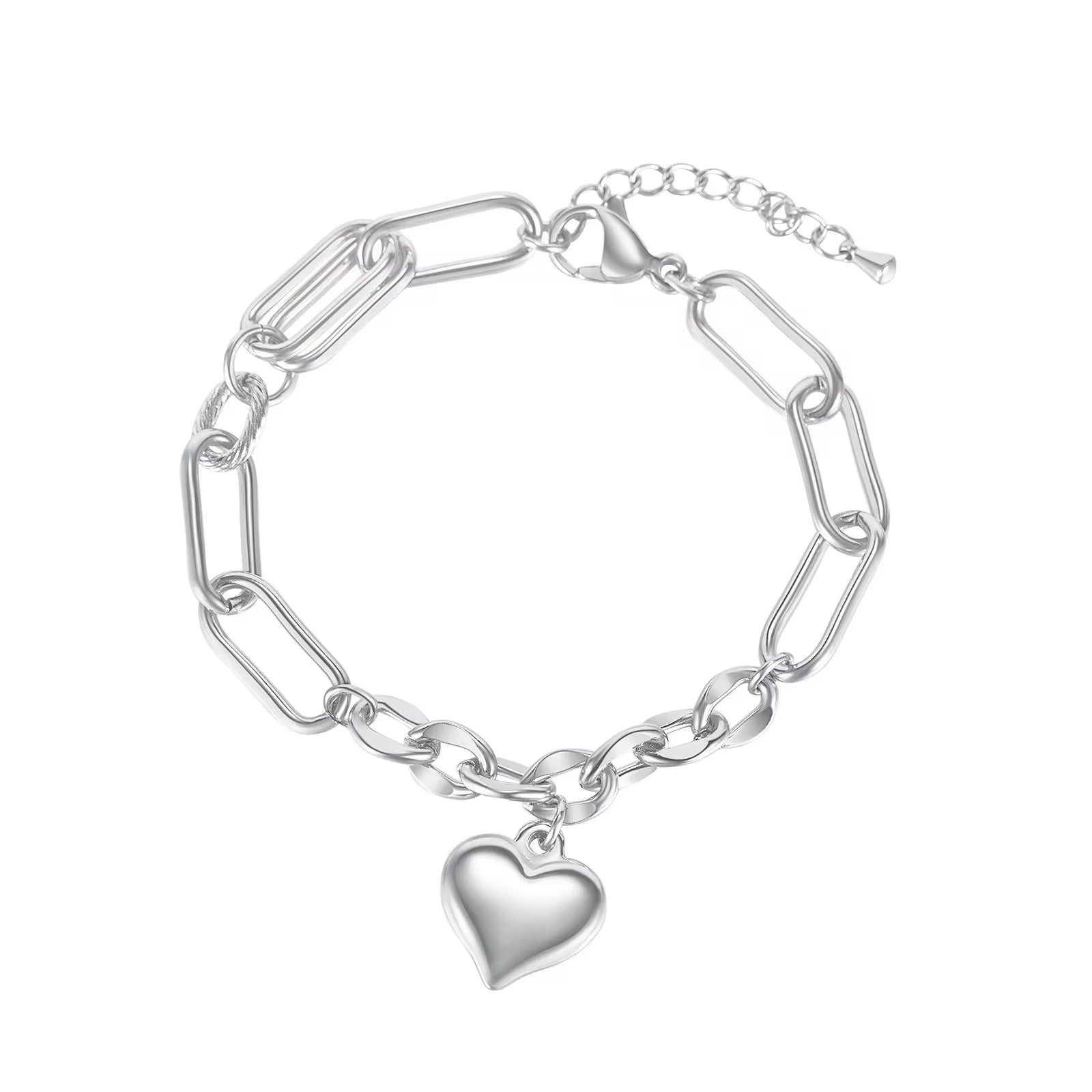 Fashion Jewelry Classic Women'S Stainless Steel Hearts Chain Hip Hop Bracelet for Men My Store