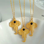 JEWELRY XL60 Trendy Elephant Pendant Collarbone Chain Fashion Modern Feeling Plated 18K Gold Necklace My Store