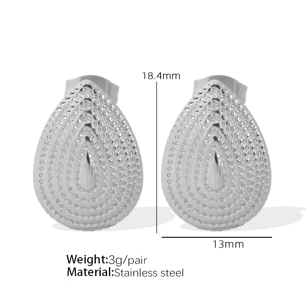 JEWELRY Fashionable Elegant Stainless Steel Metal Earrings Premium Feeling Shell Earrings for Women My Store