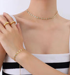 Custom Latest Designs 18K Gold Plated Stainless Steel Enamel Flower Bracelet Bangles Jewelry My Store