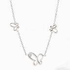 Ins Thin Chain Gold Plated Stainless Steel Three Butterfly Shape Hollow Zircon Necklace My Store