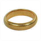 JEWELRY SZ02 New Stretch Circle Bangles Stainless Steel 18K Gold Plated Fashion Bangles My Store