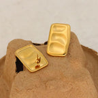 Unique Square High Quality Stainless Steel Pea Pod Earrings Stylish 18K Gold Color Women'S Gift LOW MOQ My Store