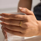 Trendy Devil'S Eye Cubic Zirconia Open Ring 18K PVD Gold Plated Stainless Steel Czs Ring for Women My Store