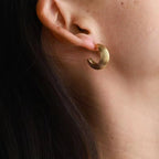 JEWELRY EH03 Factory Supply Hong Kong Style Simple Earrings Unique Striped C-Ring Earrings My Store