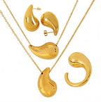 JEWELRY XL82-3-EH232-JZ21 Factory Hot Sale Big Drops Earrings Necklace Ring Set Exaggerated My Store