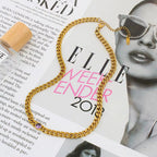 Exquisite Stainless Steel 18K PVD Gold Plated Emerald Gemstone Birthstone Pendant Cubic Zircon Choker Necklace Jewelry My Store