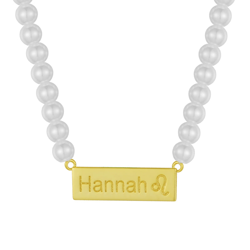 Custom/Personalized Pearl Necklace Lee