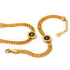 Shell Stainless Steel Charm Gold Cuban Chain Cz Bracelet Bangle Women Trendy Classic Jewelry My Store