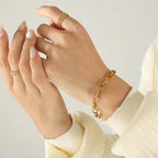 Fashion 18K Gold Plated Thick Jewelry Titanium Stainless Steel Chunky Chain Bracelets for Women My Store