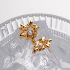 Design Lava Heart Pearl Stud Earring Ring 18K Stainless Steel Gold Plated Love Designed Drop Earring for Women My Store