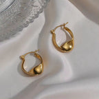 Irregular Hoop Earring 18K Gold Plated Stainless Steel Tarnish Free Wholesale Designer Inspired Earrings My Store