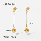 Drop Shipping Ins Ball Pendant Ring Earrings Necklace Stainless Steel Gold Plated Jewelry Accessories Set for Women My Store