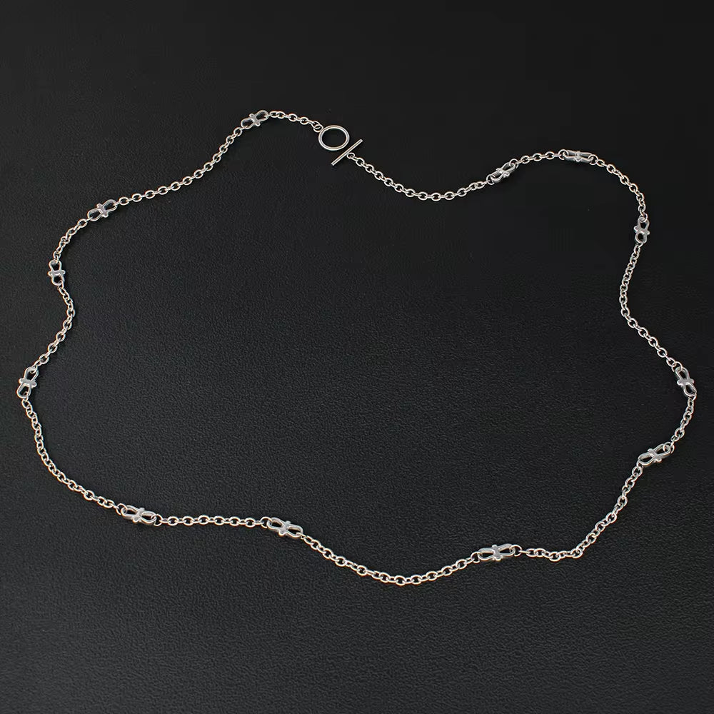 Fashion Long Chain Stainless Steel Necklace Wrapped Bracelets Sweater Chains Necklaces Jewelry My Store