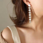 New Arrival Stainless Steel 18K Gold Plated Jewelry Long Tassel Mulit round Earrings for Women My Store