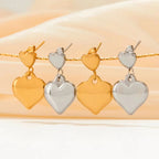 18K Gold Plated Chunky Heart Earring Tarnish Free Stainless Steel Earring Women Jewelry My Store