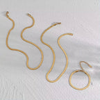 Tarnish Free 18K Gold PVD Plated Jewelry Stainless Steel Herryingbone Chain Necklace My Store