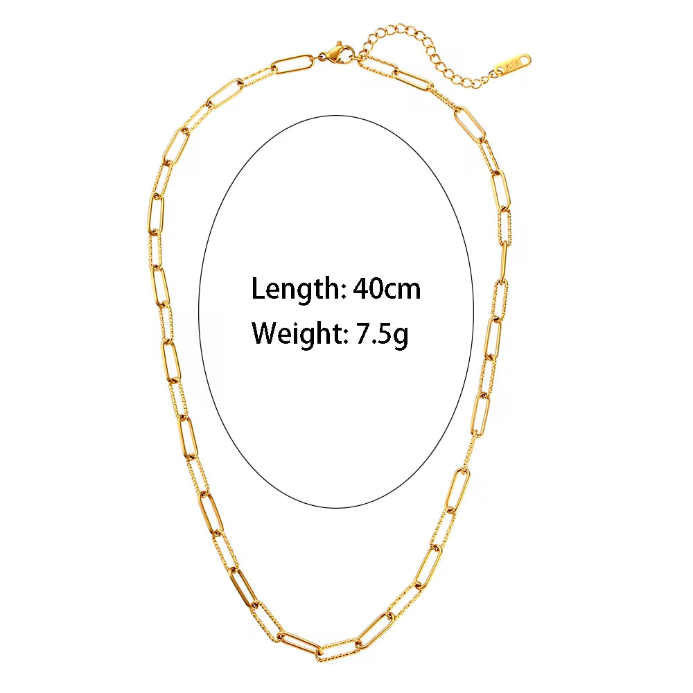 Tarnish Free 18K Gold PVD Plated Jewelry Stainless Steel Herryingbone Chain Necklace My Store