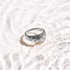 Oval Stone Dome Ring Angel