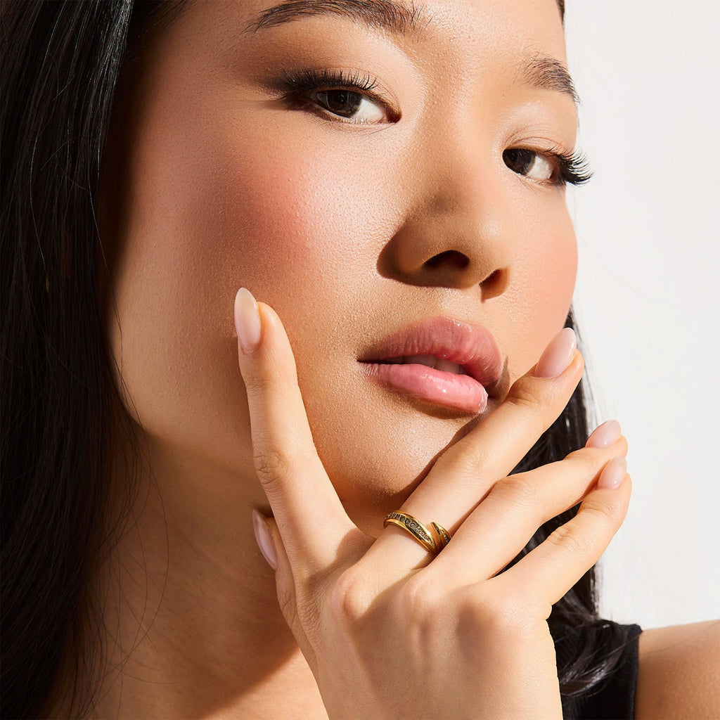 Crystal Curve Wrap Ring Angel