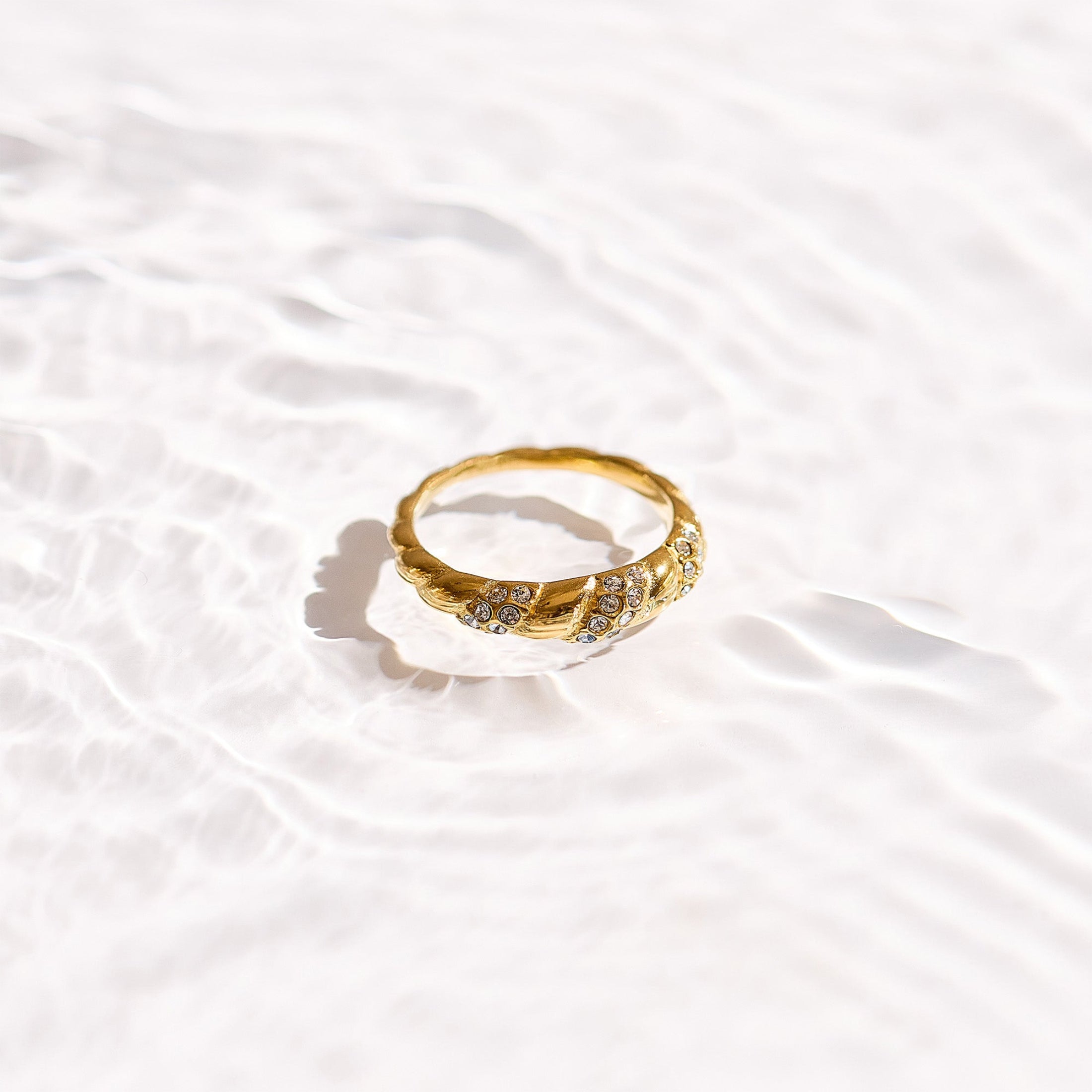 Crystal Twist Dome Ring Angel