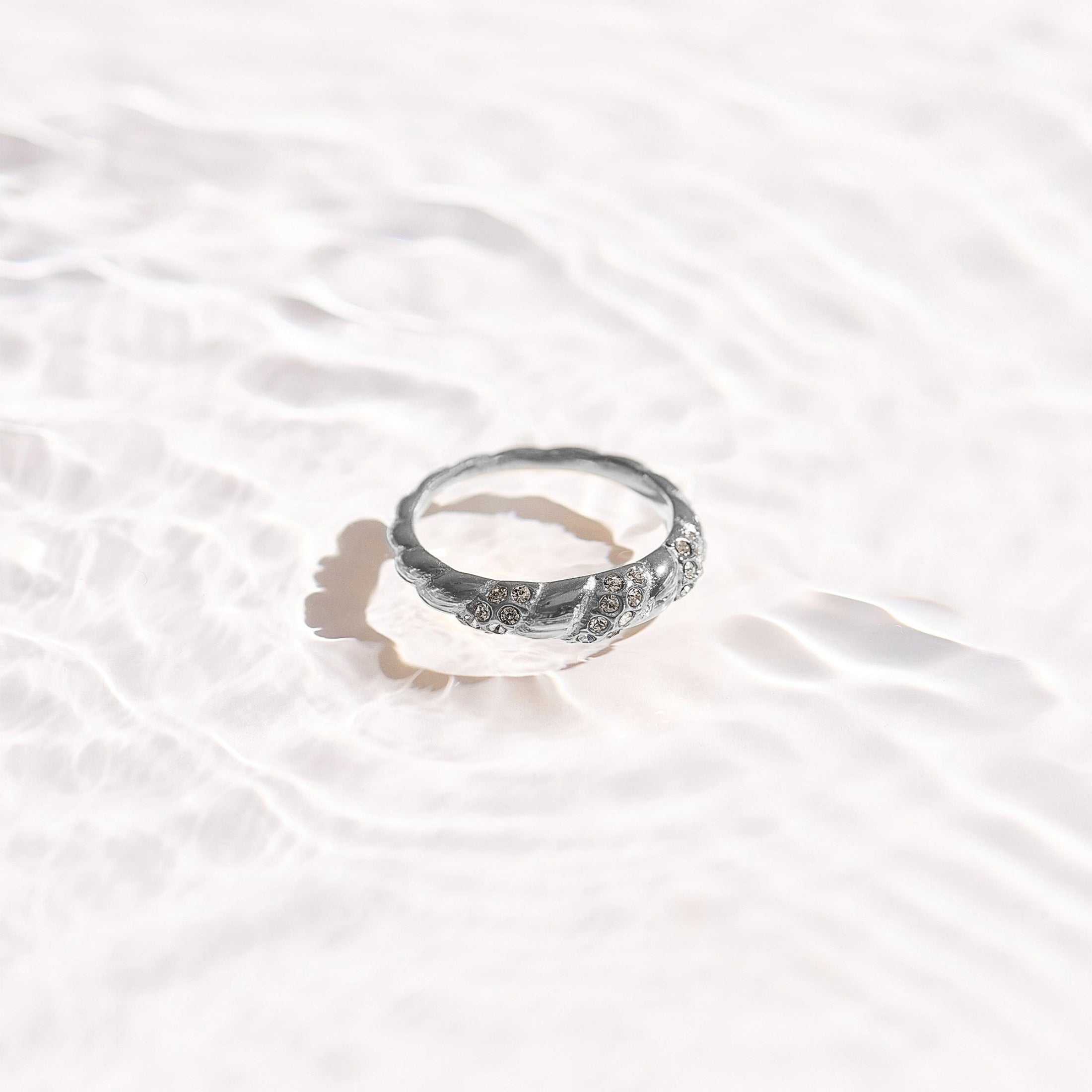 Crystal Twist Dome Ring Angel