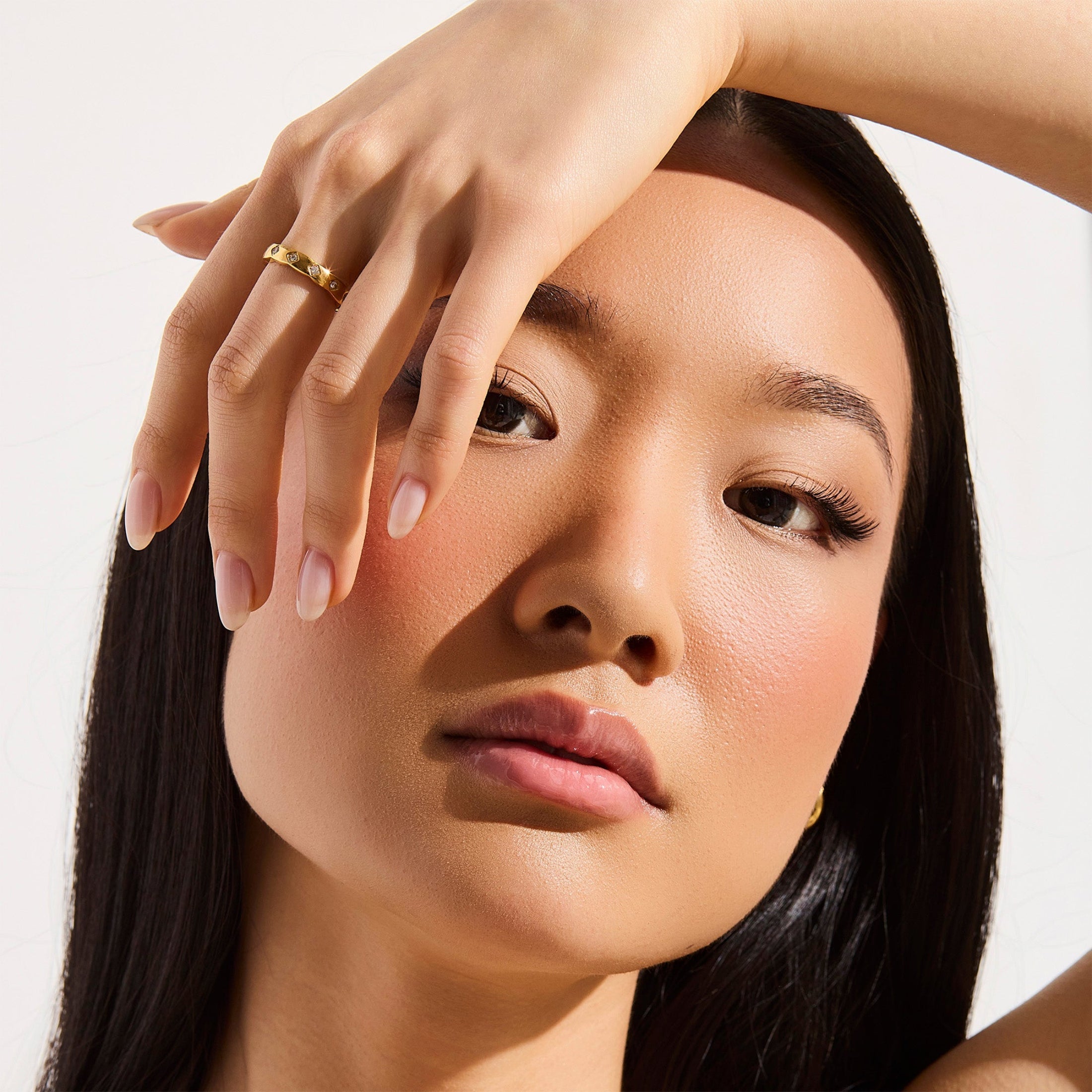 Twist Crystal Inset Ring Angel