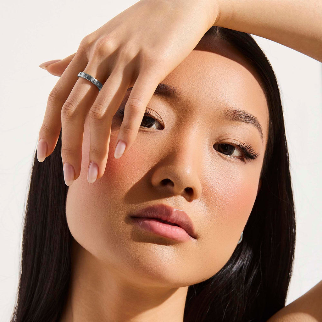 Twist Crystal Inset Ring Angel