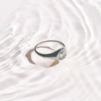 Crystal Cushion Dome Ring Angel