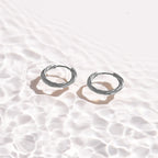 Twist Texture Huggie Hoop Earrings Angel