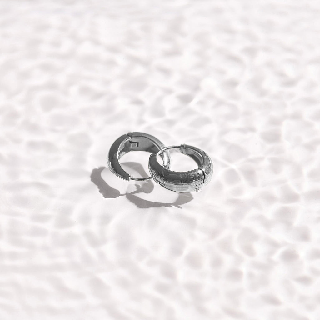 Teardrop Small Curve Hoop Earrings Angel