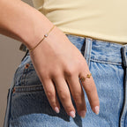 Dainty Crystal Charm Bracelet Angel