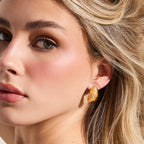 Twist Shell Dome Earrings Angel