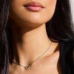 Crystal Heart Outline Necklace Angel