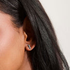 Crystal Bar Stud Earrings Angel