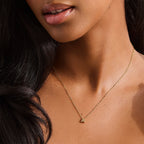 Crystal Initial Necklace Angel