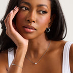 Single Pearl Drop Necklace Angel