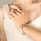 European and American Simple Stainless Steel 18K Gold Plated Jewelry Women Men'S Bracelet My Store