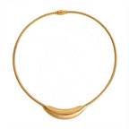 JEWELRY XL07 Trendy Stainless Steel Necklace Bent Pendant Design Collar My Store